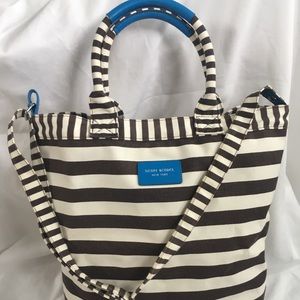 Designer Henri Bendel Stripe Canvas Tote! NEW!